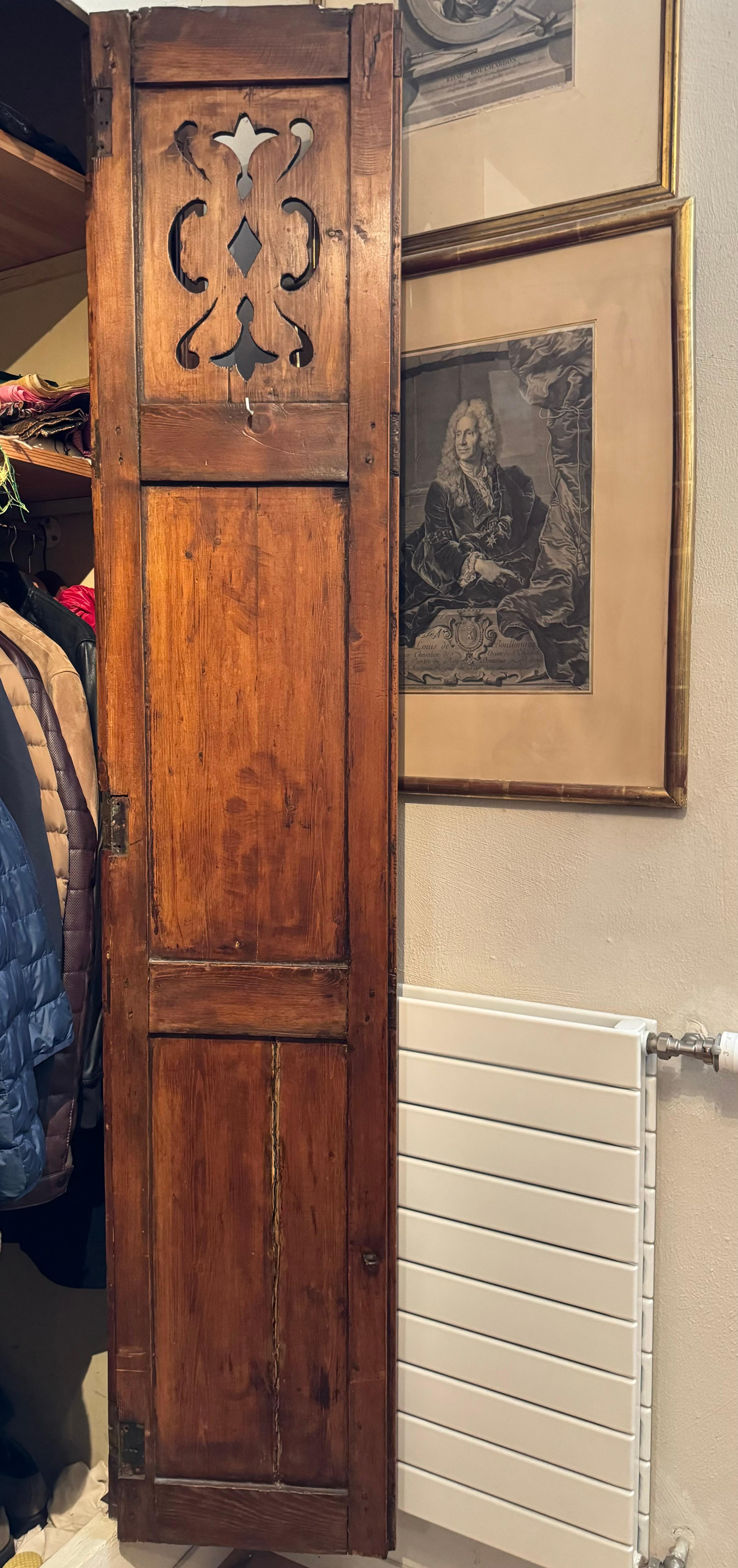 French Pair of interior wooden shutters, France, circa 1830 For Sale