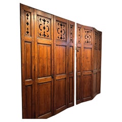 Pair of interior wooden shutters, France, circa 1830