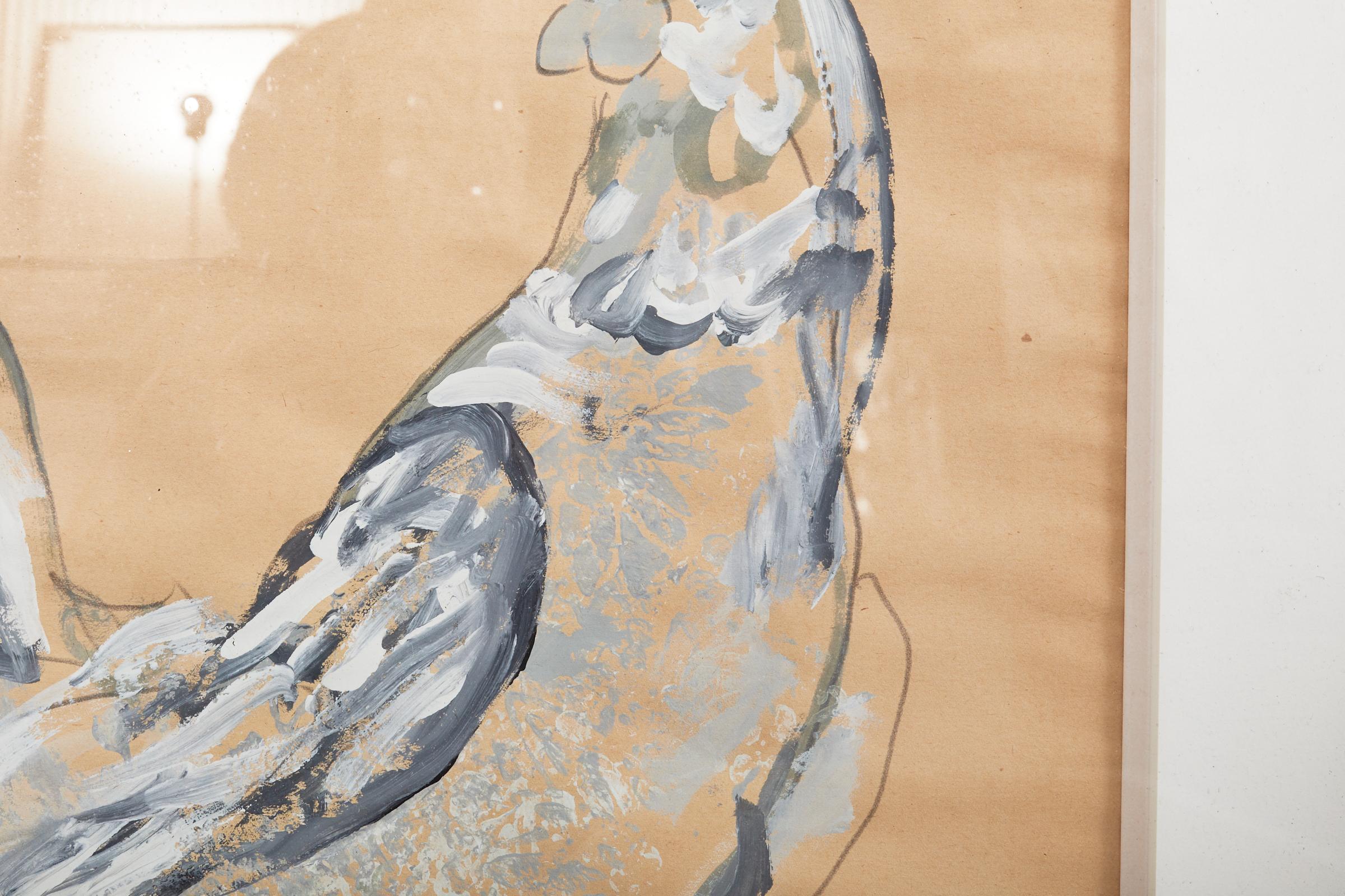 Paire de peintures de poulets d'Ira Yeager, 1995 en vente 1