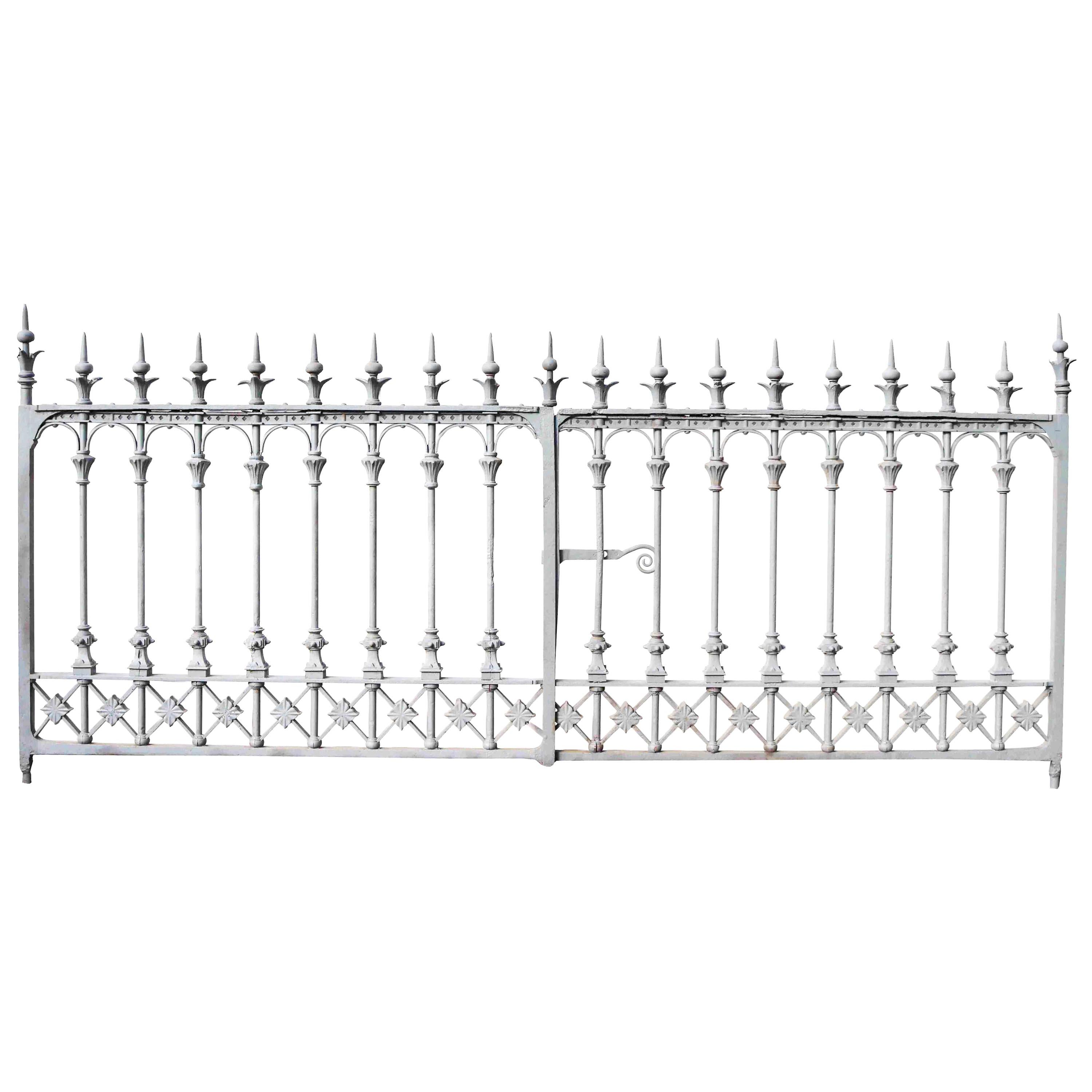 Pair of Irish Cast and Wrought Iron Driveway Gates For Sale at 1stDibs