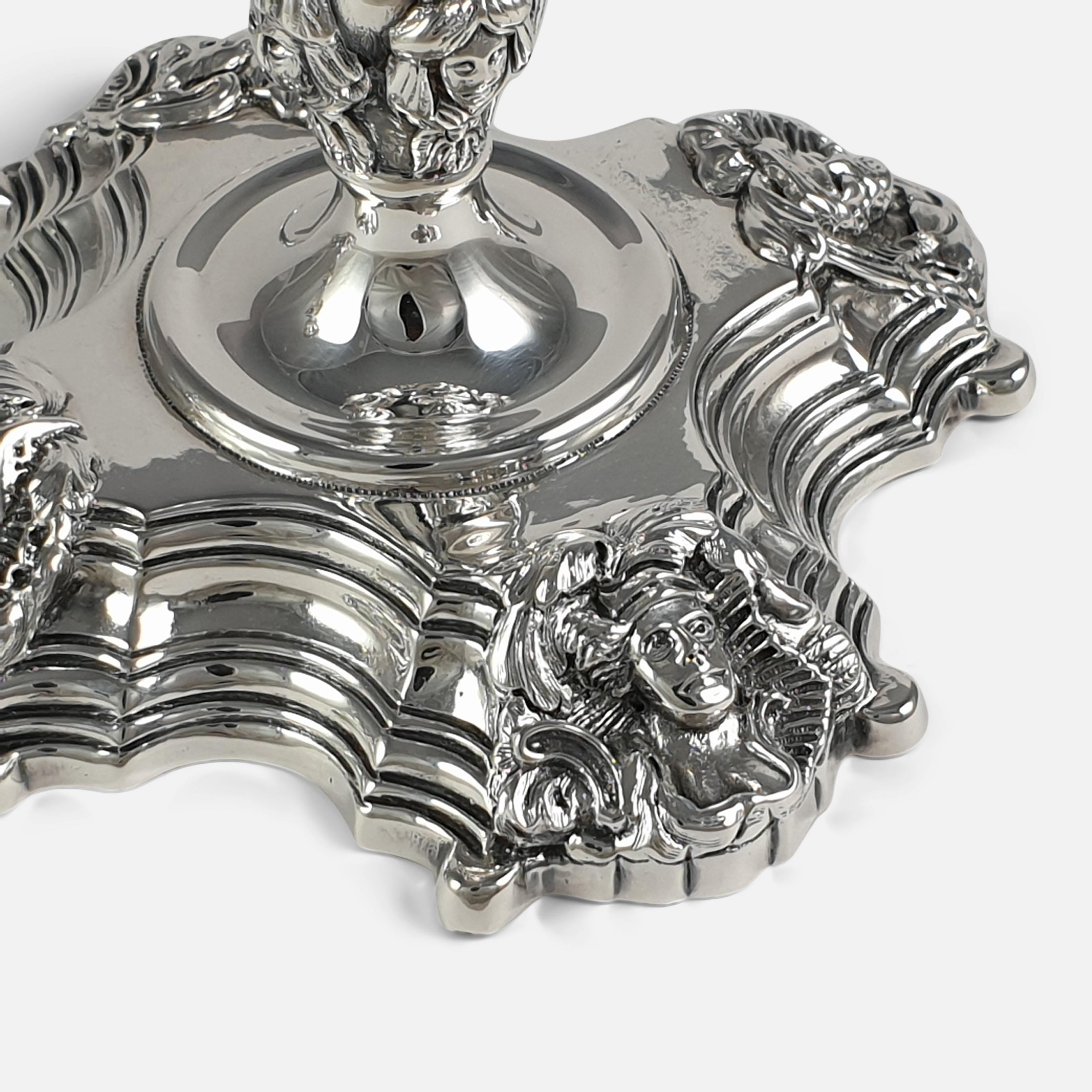 Paire de chandeliers irlandais en argent sterling, 1969 en vente 5