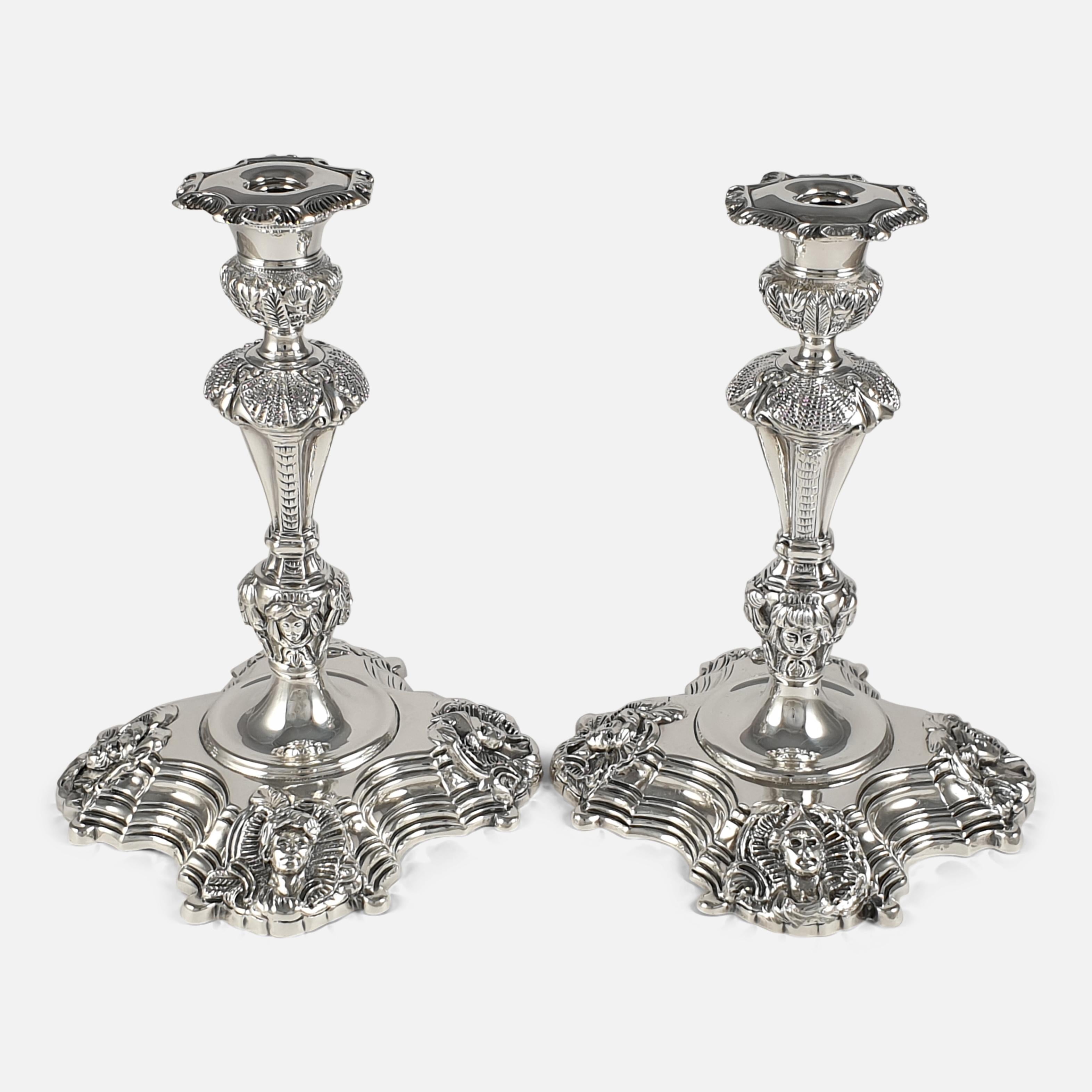 Pair of Irish Sterling Silver Candlesticks, 1969 For Sale 1