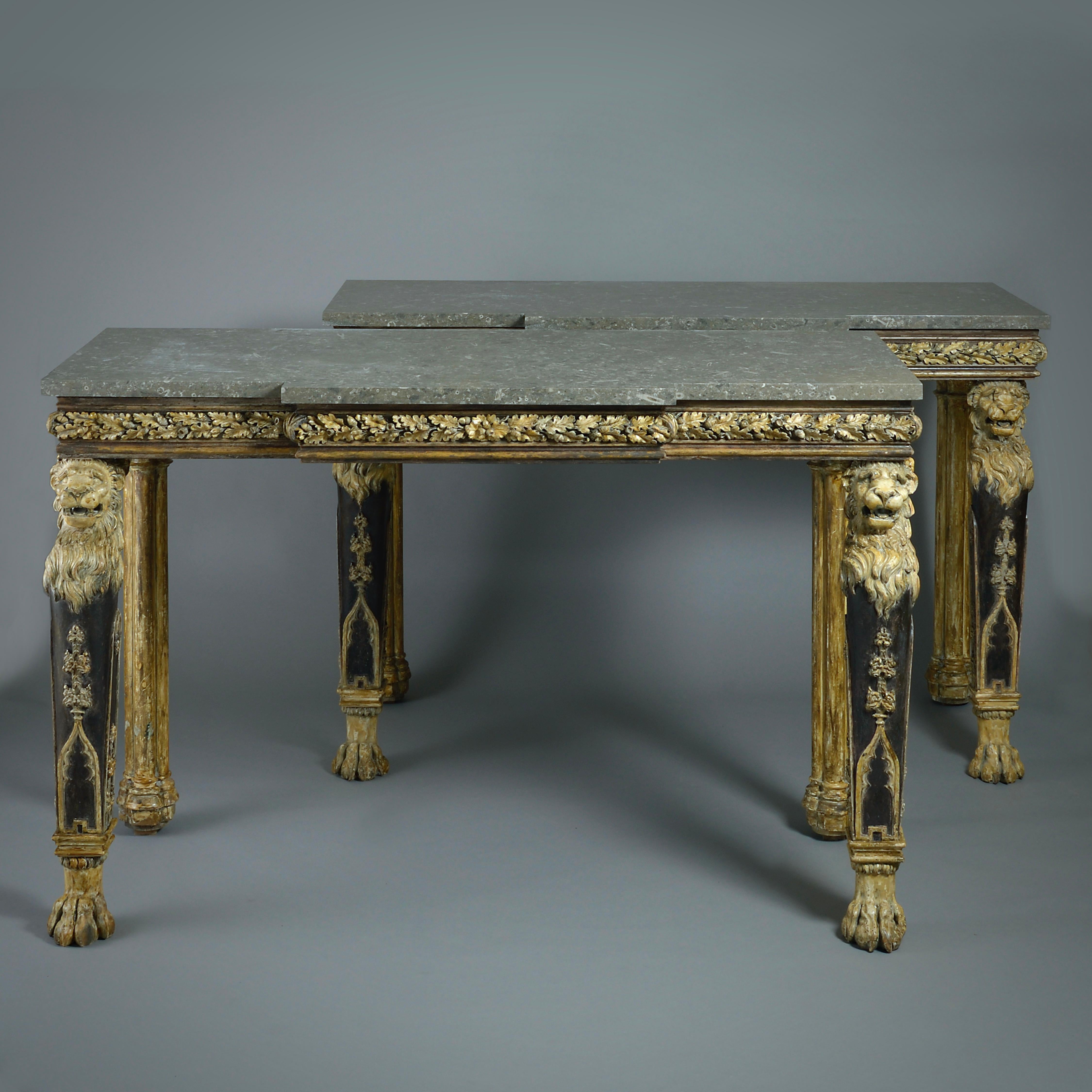 Pair of Irish George IV Side Tables attributed to James Del Vecchio of Dublin In Good Condition For Sale In London, GB