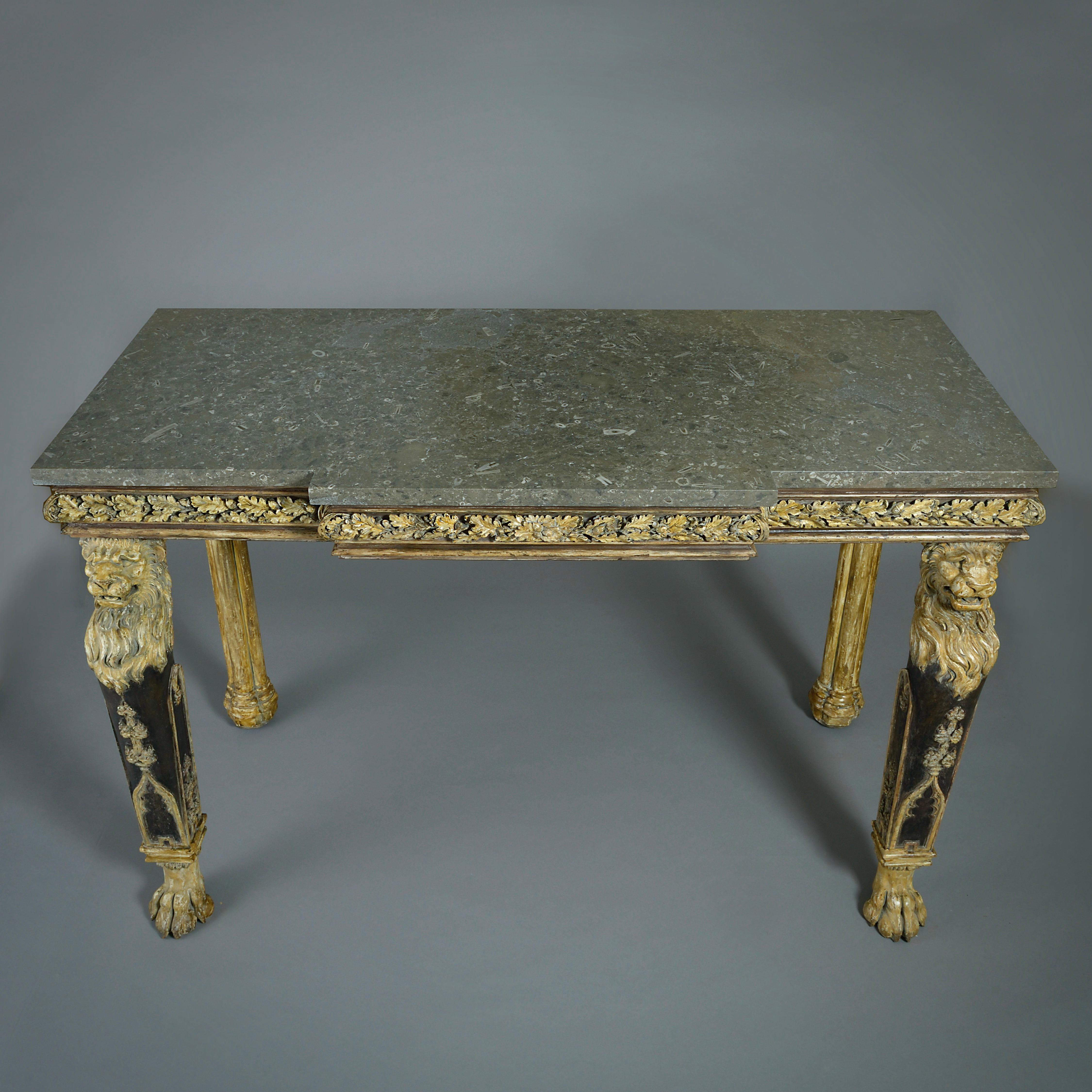Marbre Paire de tables d'appoint irlandaises George IV attribuées à James Del Vecchio de Dublin en vente