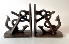 Pair of Iron Anchor Bookends