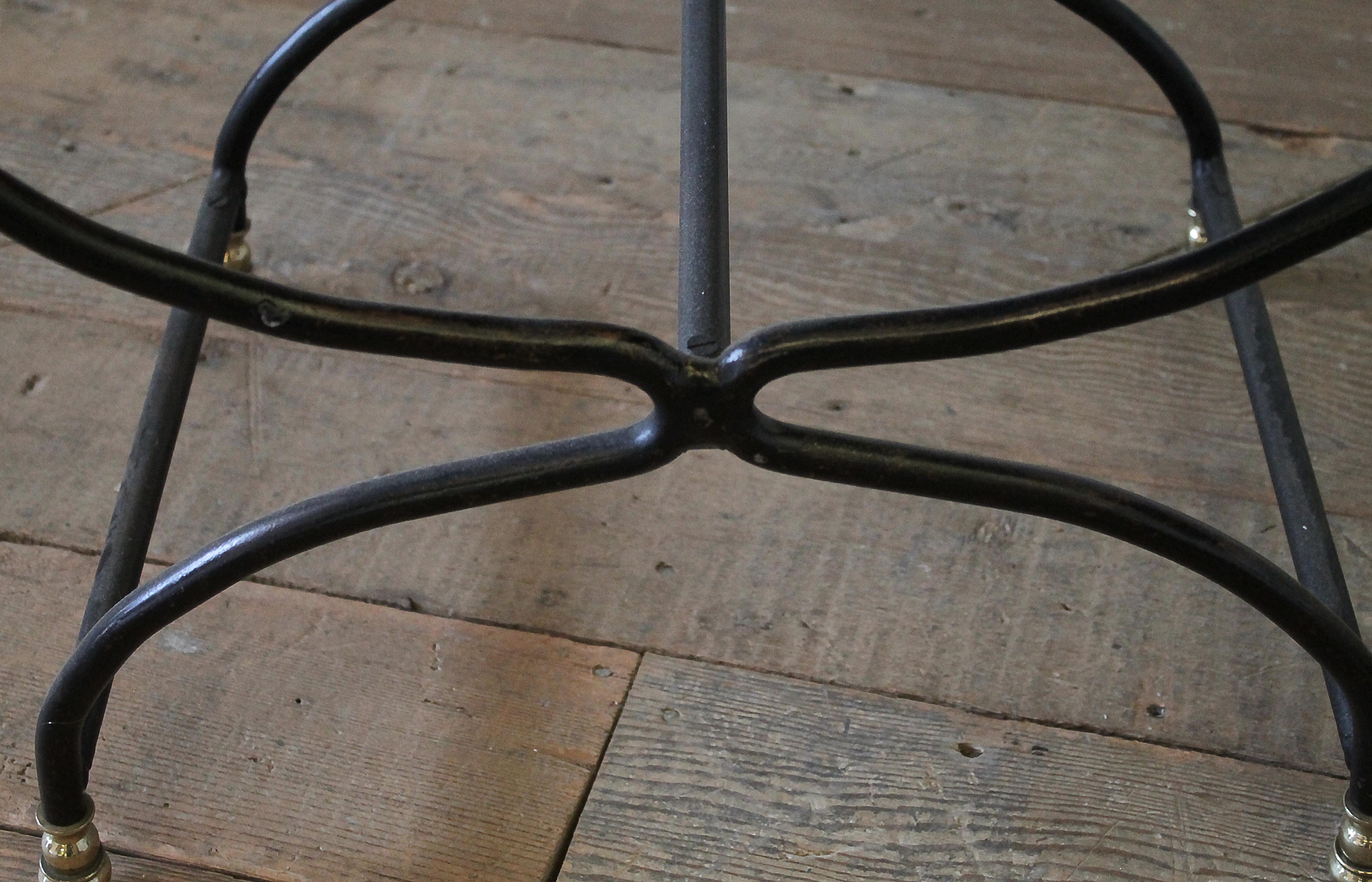 Pair of Iron and Brass Campaign Chairs 7