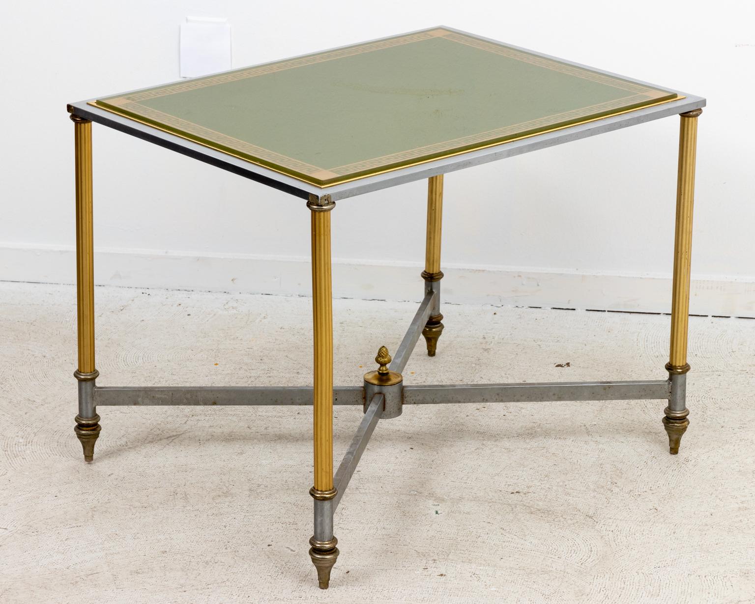 Pair of Iron and Brass Side Tables 7