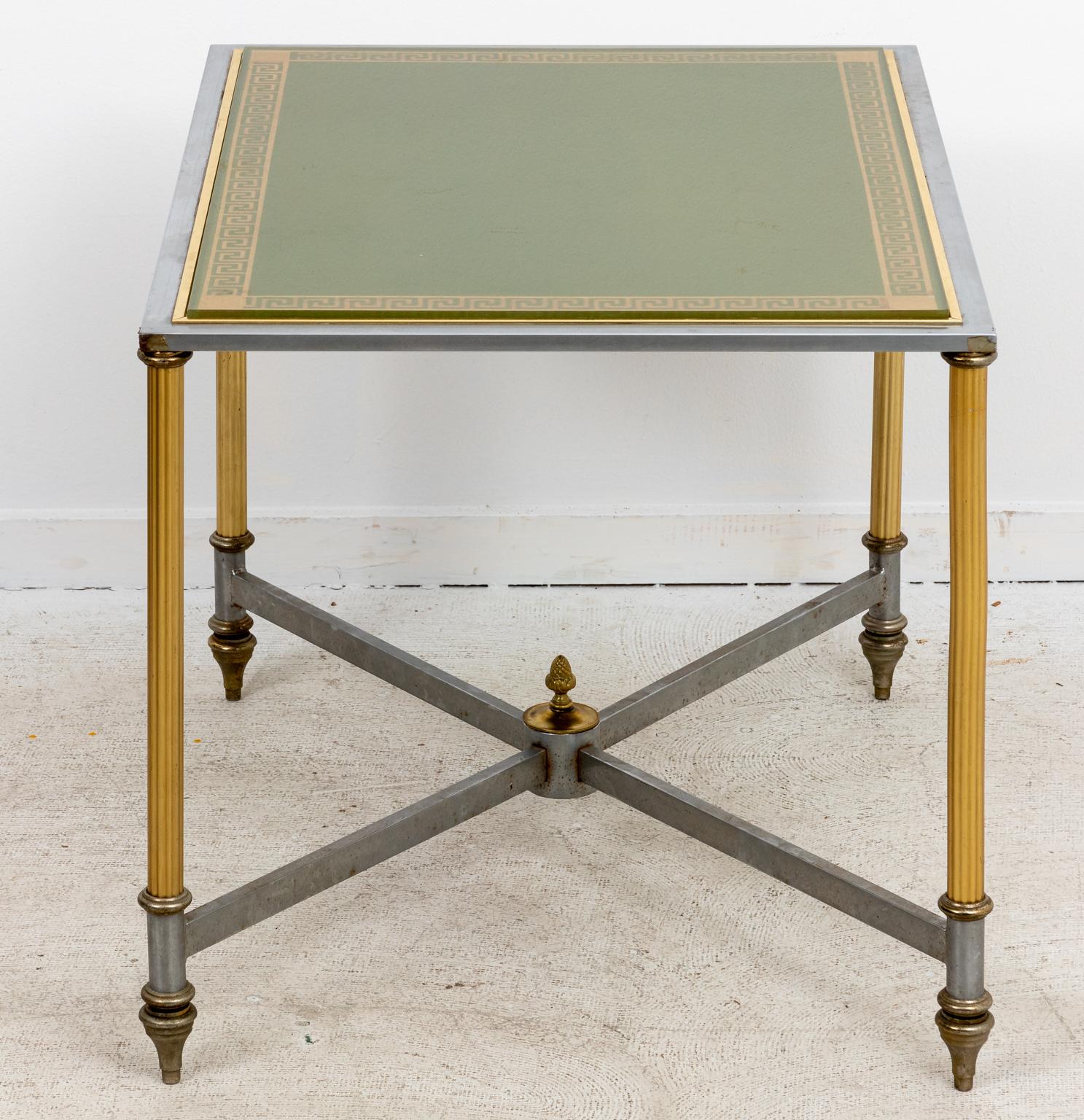 Pair of Iron and Brass Side Tables 8