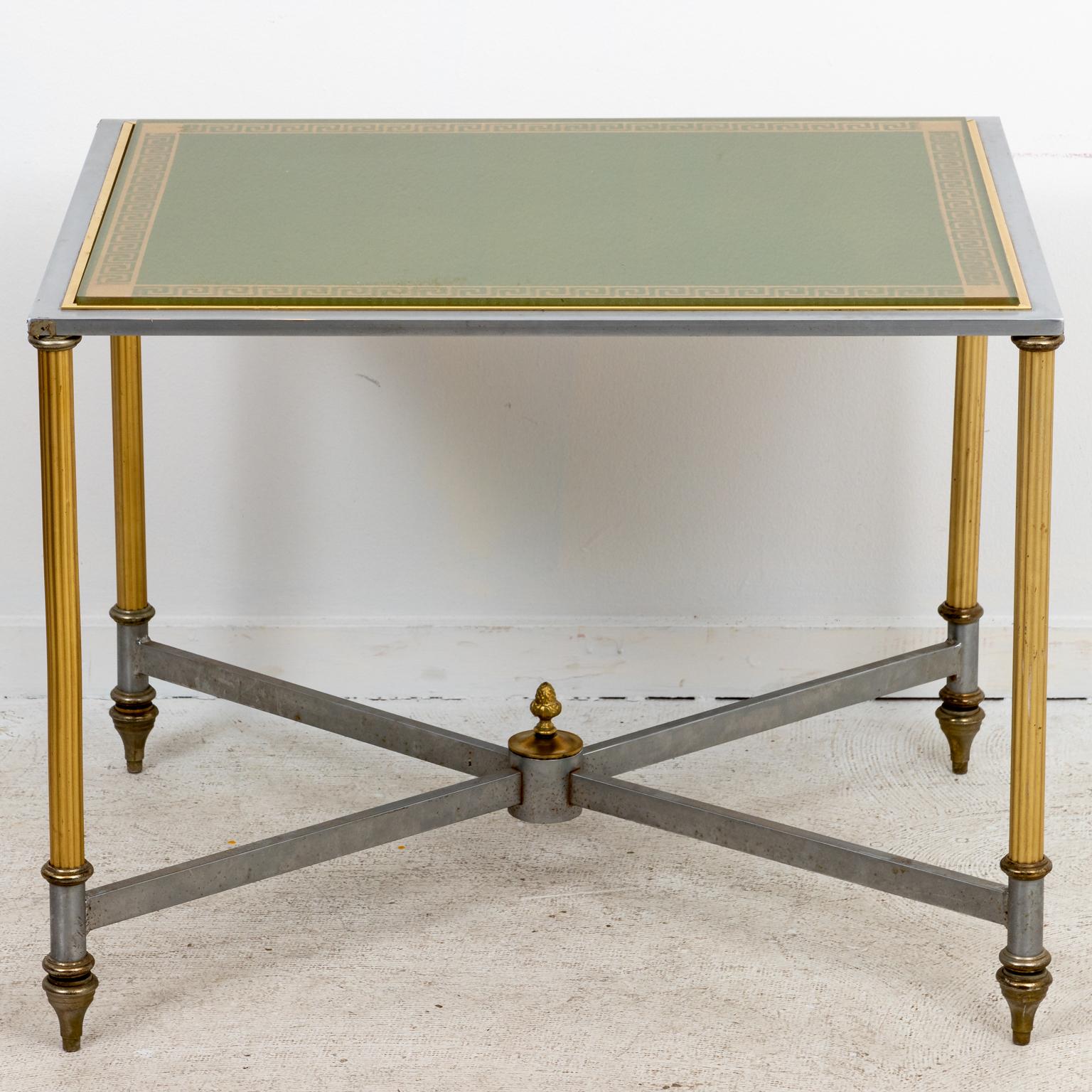 Pair of Iron and Brass Side Tables 2