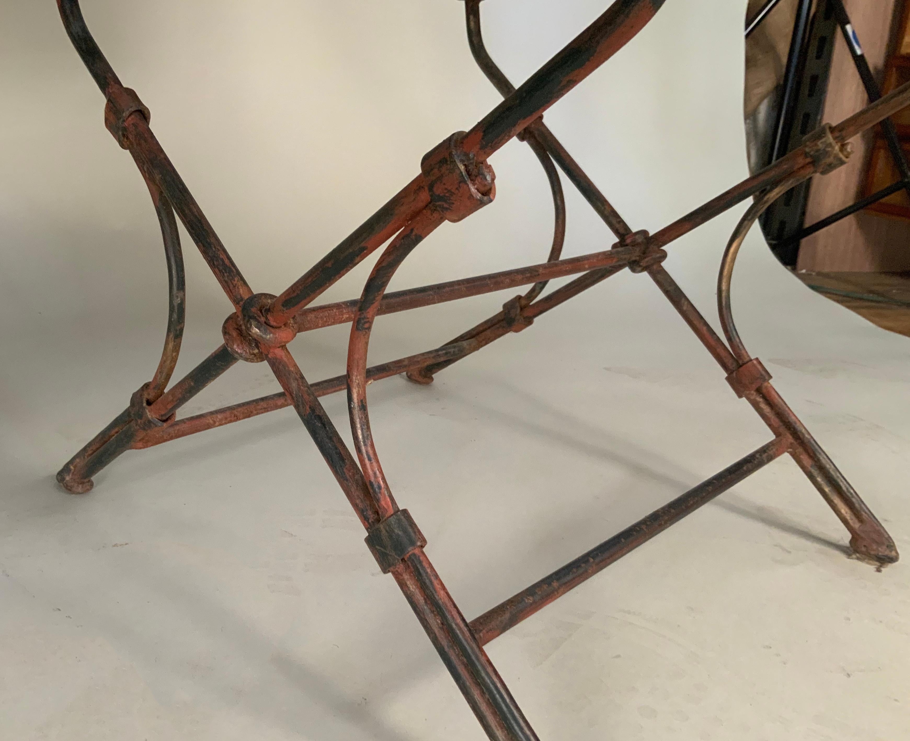 Pair of Iron and Leather Chairs by Ilana Goor In Good Condition In Hudson, NY