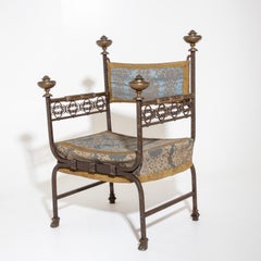 Pair of Iron Armchairs, Southern Europe, 18th Century
