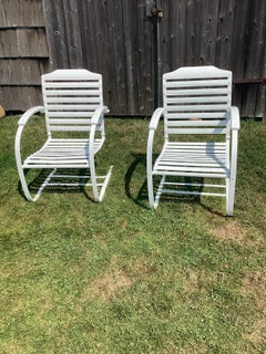 Pair of Iron Cantilever Chairs
