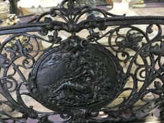Pair of Iron Cast Iron Benches with “Medallion” Pattern, 20th Century
