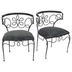 Pair of Iron Chairs by René Drouet