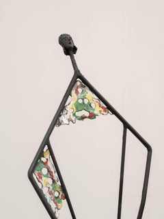 Mid-Century Italian Iron Enamel Chairs by Ugo Trevisan