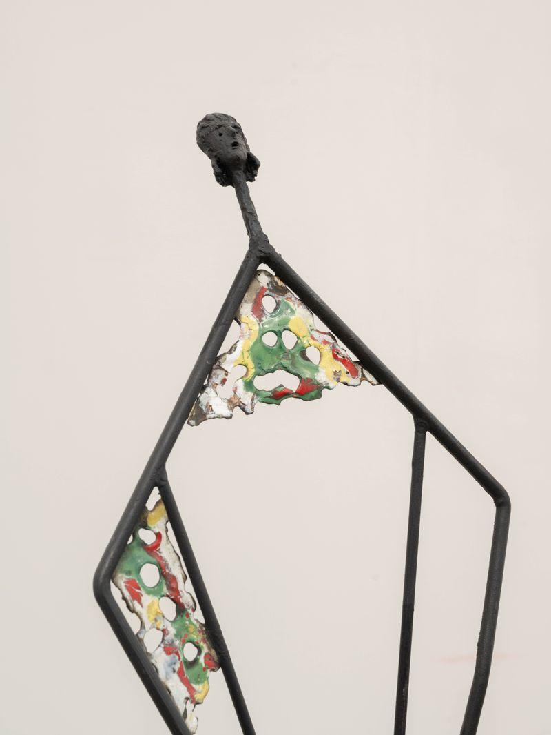 Mid-20th Century Pair of Iron Chairs by the Artist Ugo Trevisan 1960s, Mid-Century Italian design For Sale