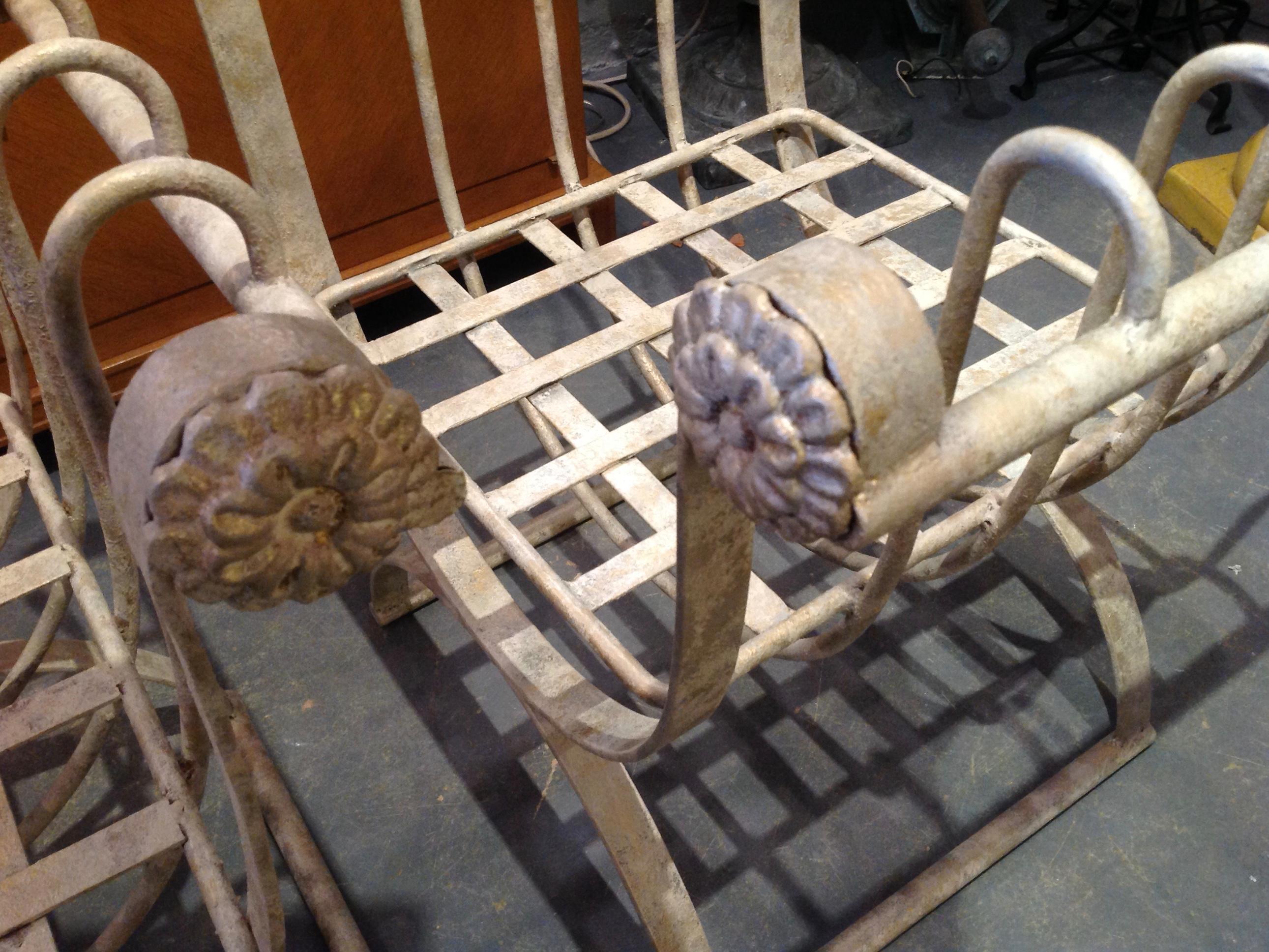 Pair of Iron Curule Benches 8