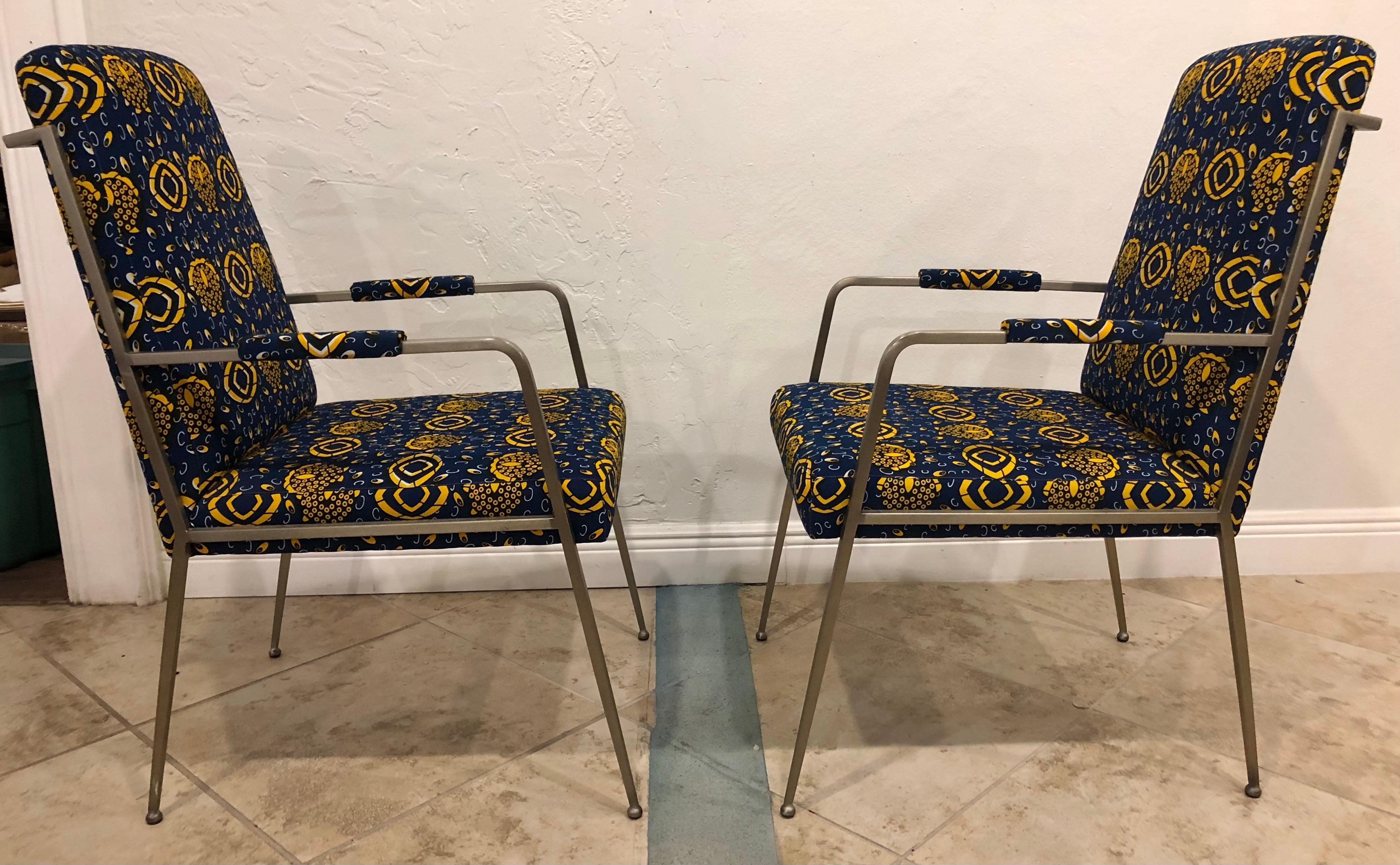 Pair of Iron Eye Armchairs by Jean Louis Deniot for Baker In Excellent Condition In Ft. Lauderdale, FL
