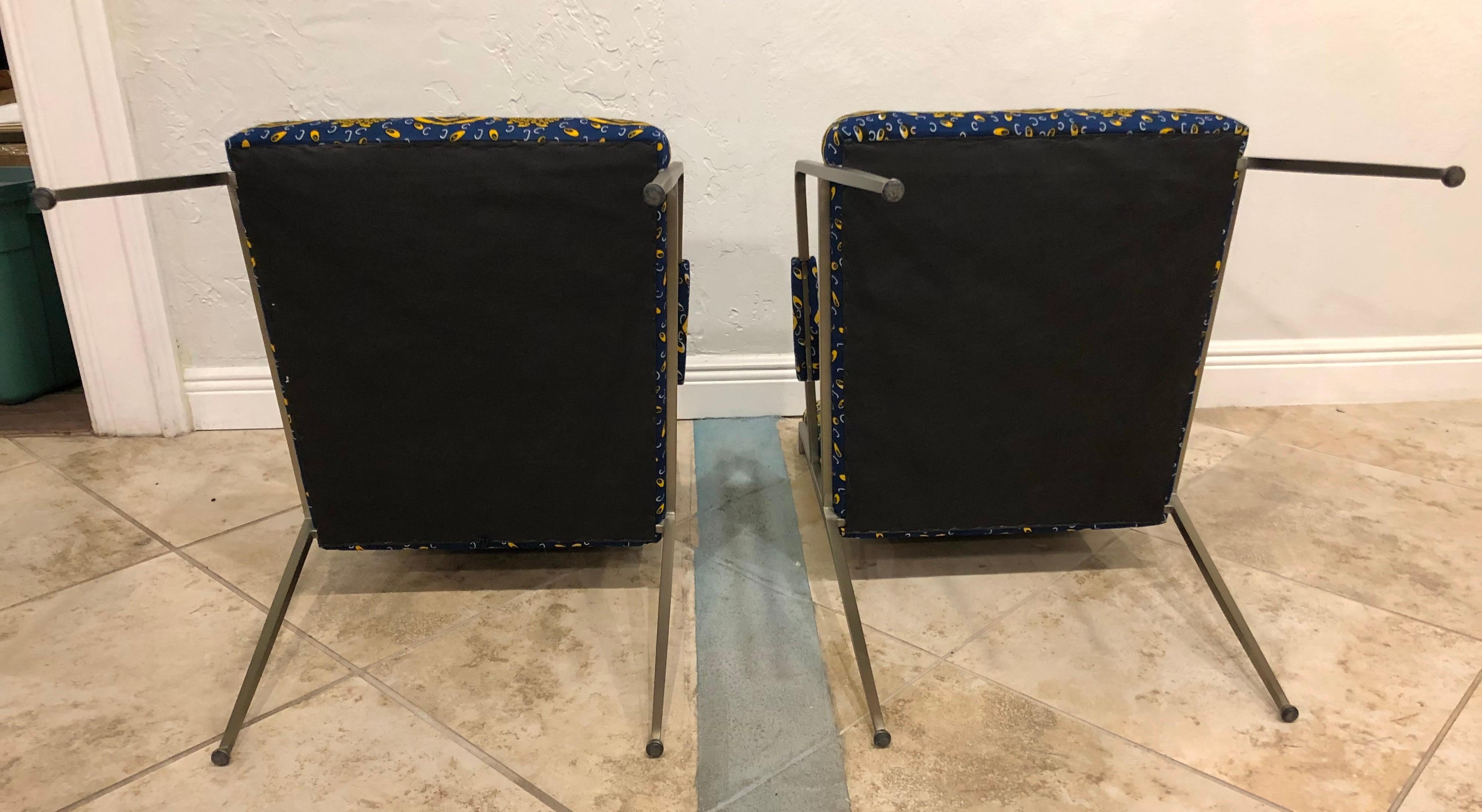 Contemporary Pair of Iron Eye Armchairs by Jean Louis Deniot for Baker