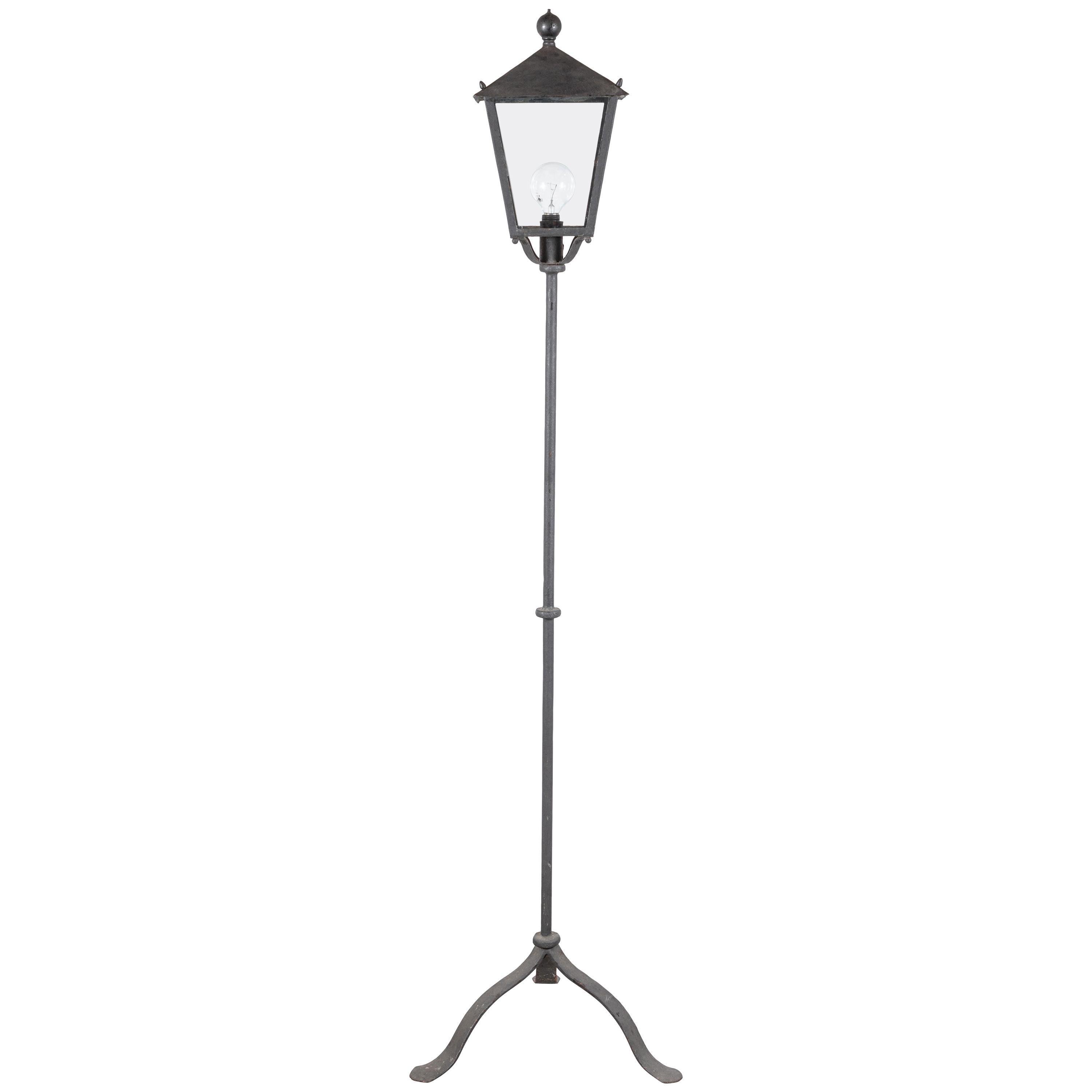 Pair of Iron French Lantern Floor Lamps at 1stDibs