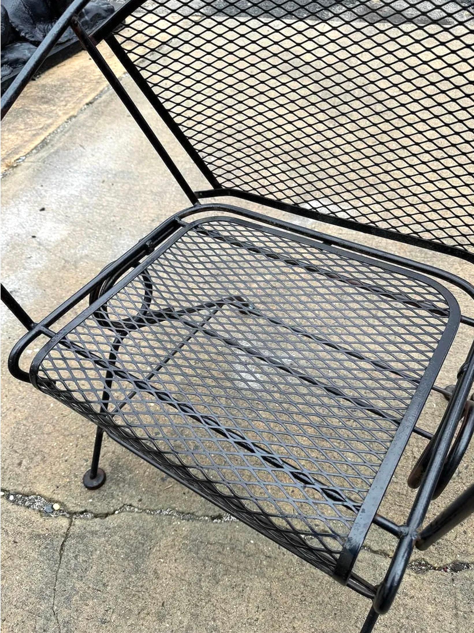 Pair of Iron Garden Spring Chairs For Sale 5