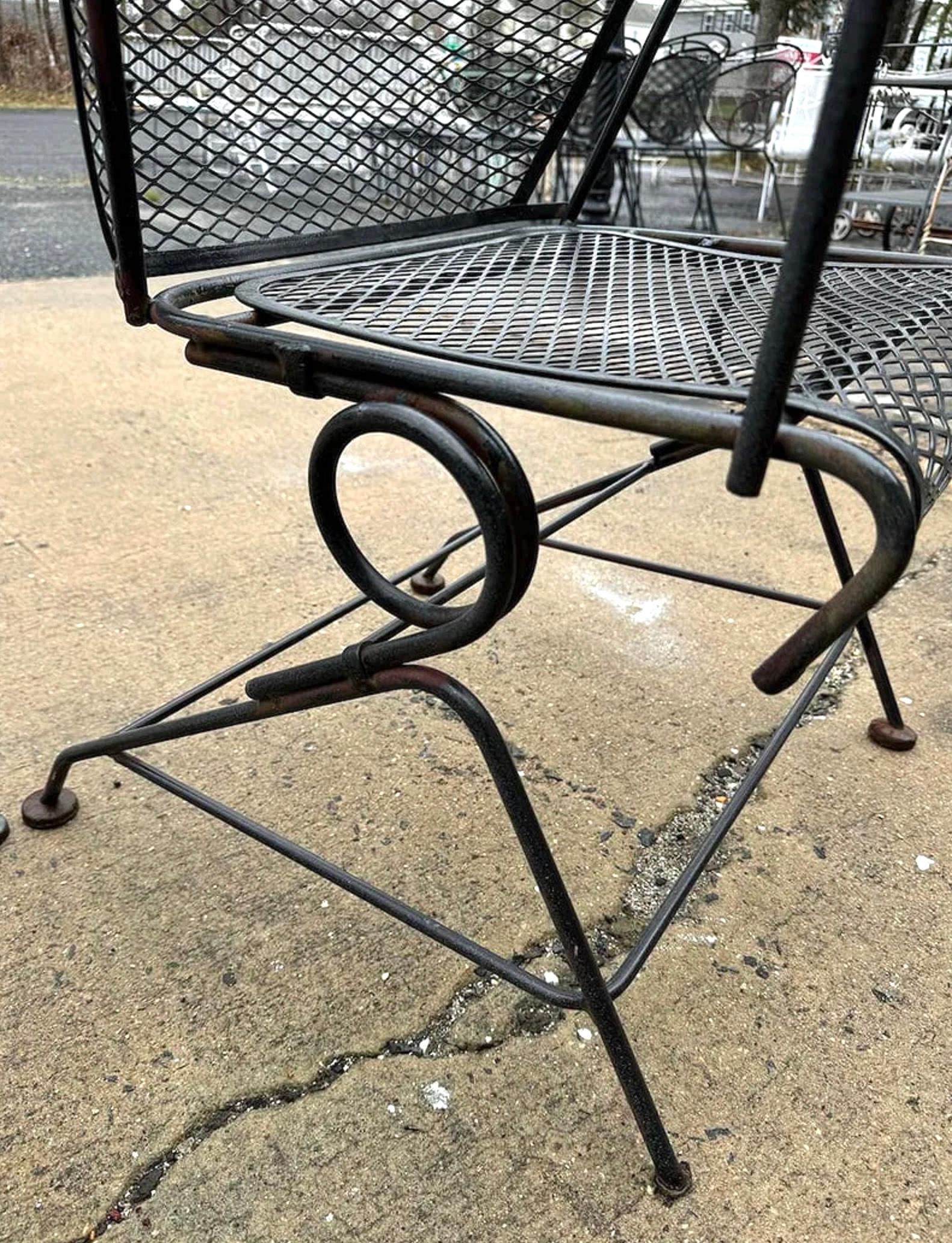 Pair of Iron Garden Spring Chairs For Sale 6