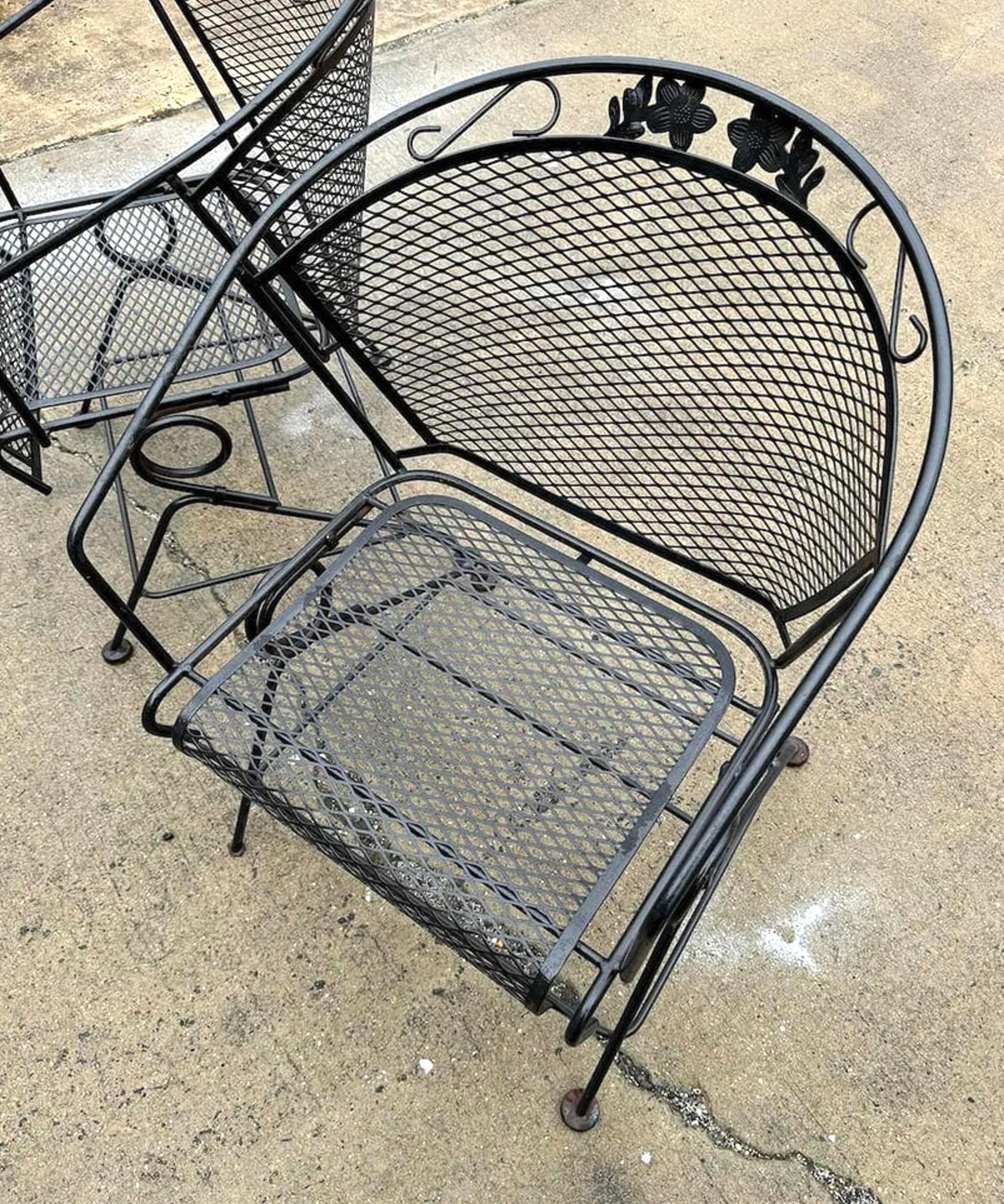 Pair of Iron Garden Spring Chairs For Sale 7