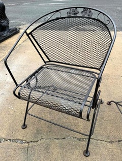 Pair of Iron Garden Spring Chairs