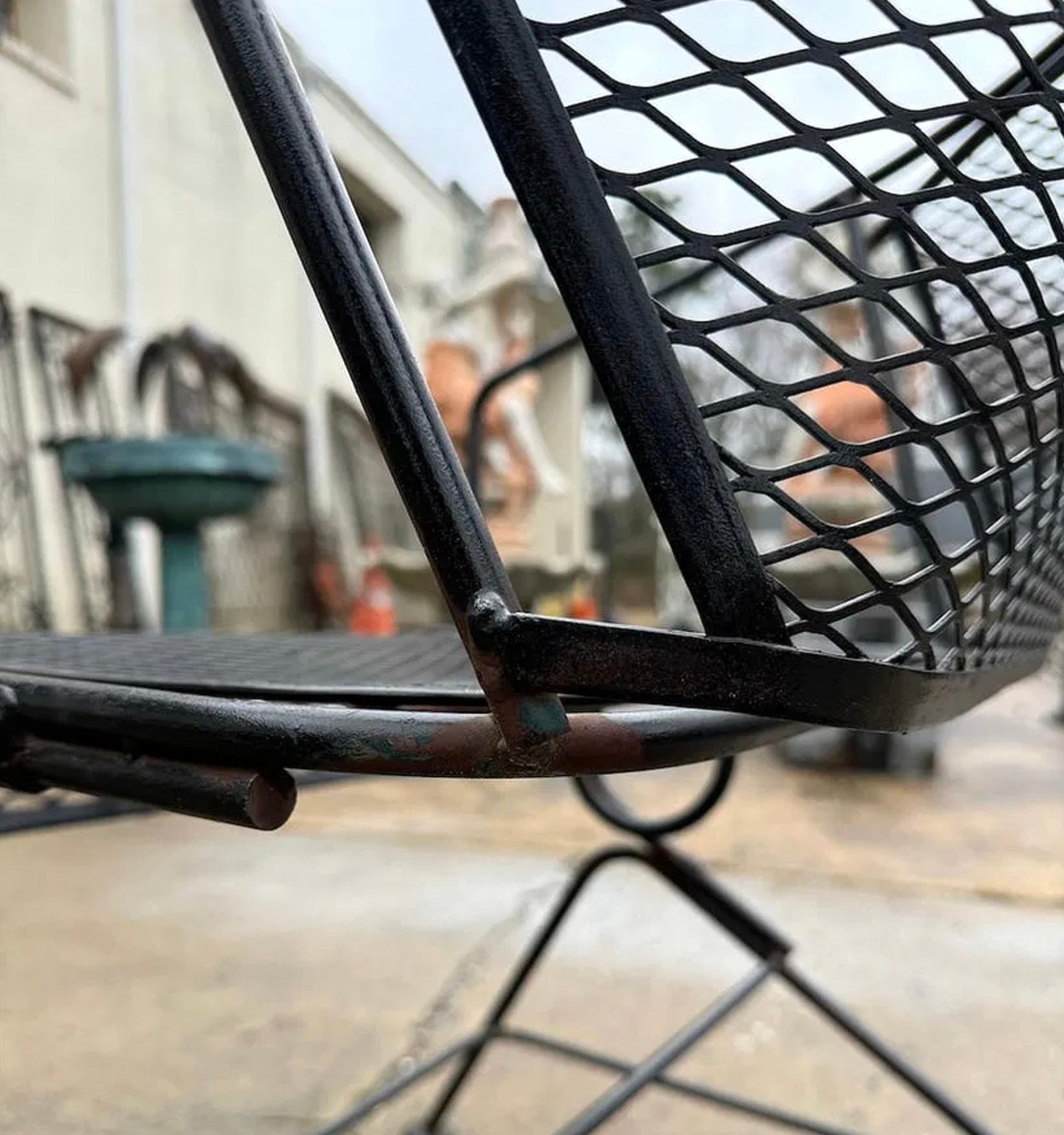 Pair of Iron Garden Spring Chairs For Sale 2