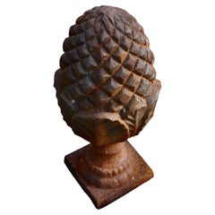 Pair of Iron Pine Cone Gate Post Finials