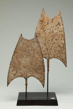 Pair of Iron Spatulate Currencies, Chamba or Mambila, Cameroon or Nigeria