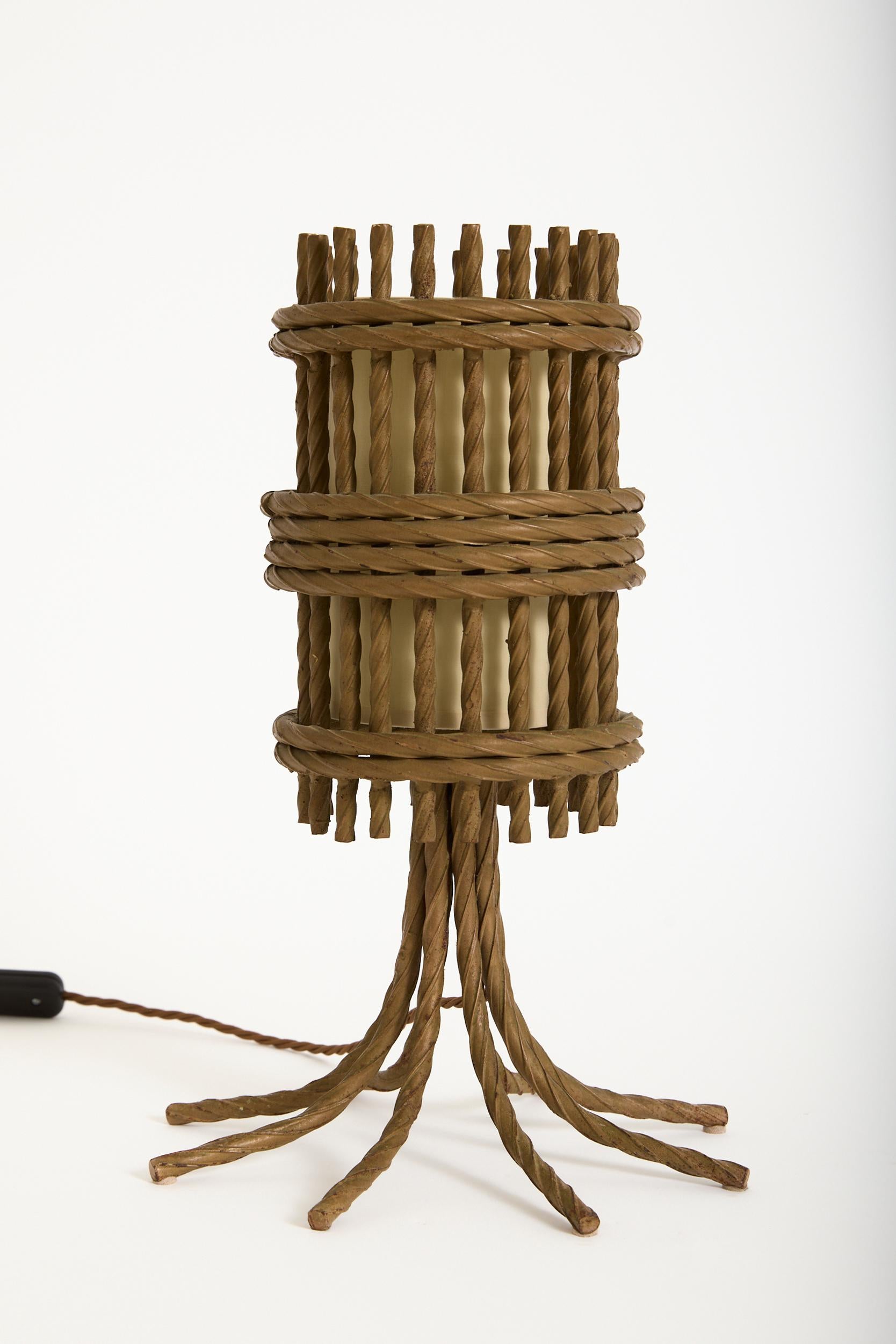 Pair of Iron Table Lamps In Good Condition For Sale In London, GB