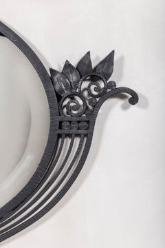 Pair of Iron Wall Mirrors, Art Deco Period. France, circa 1930.