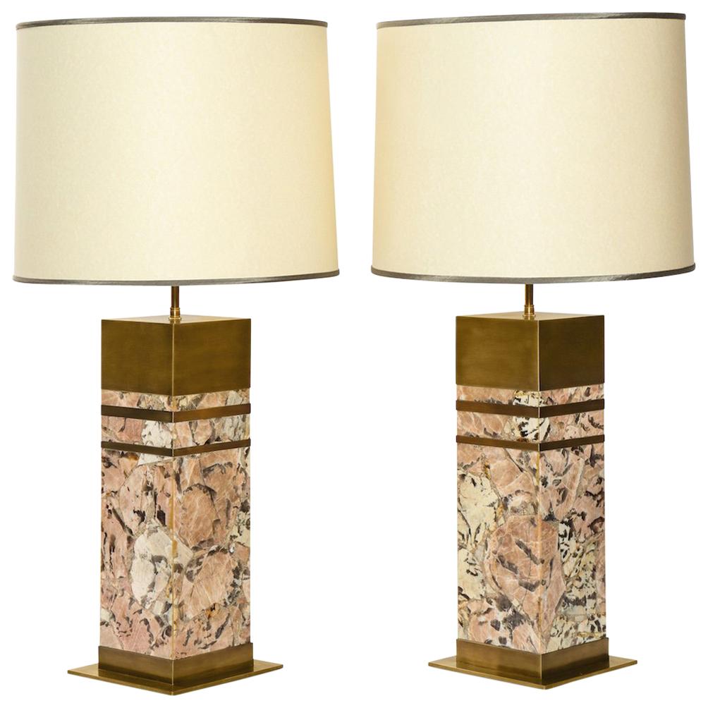 Pair of "Irusia" Table Lamps by Arriau For Sale