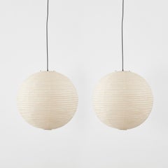Pair of Isamu Noguchi ‘Akari’ Pendants Mod, 45A for Steph Simon, France c1950
