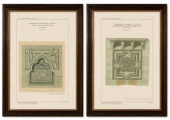 Pair of Islamic Architectural Ornament Prints, Konya Mosque Inscriptions, 1924