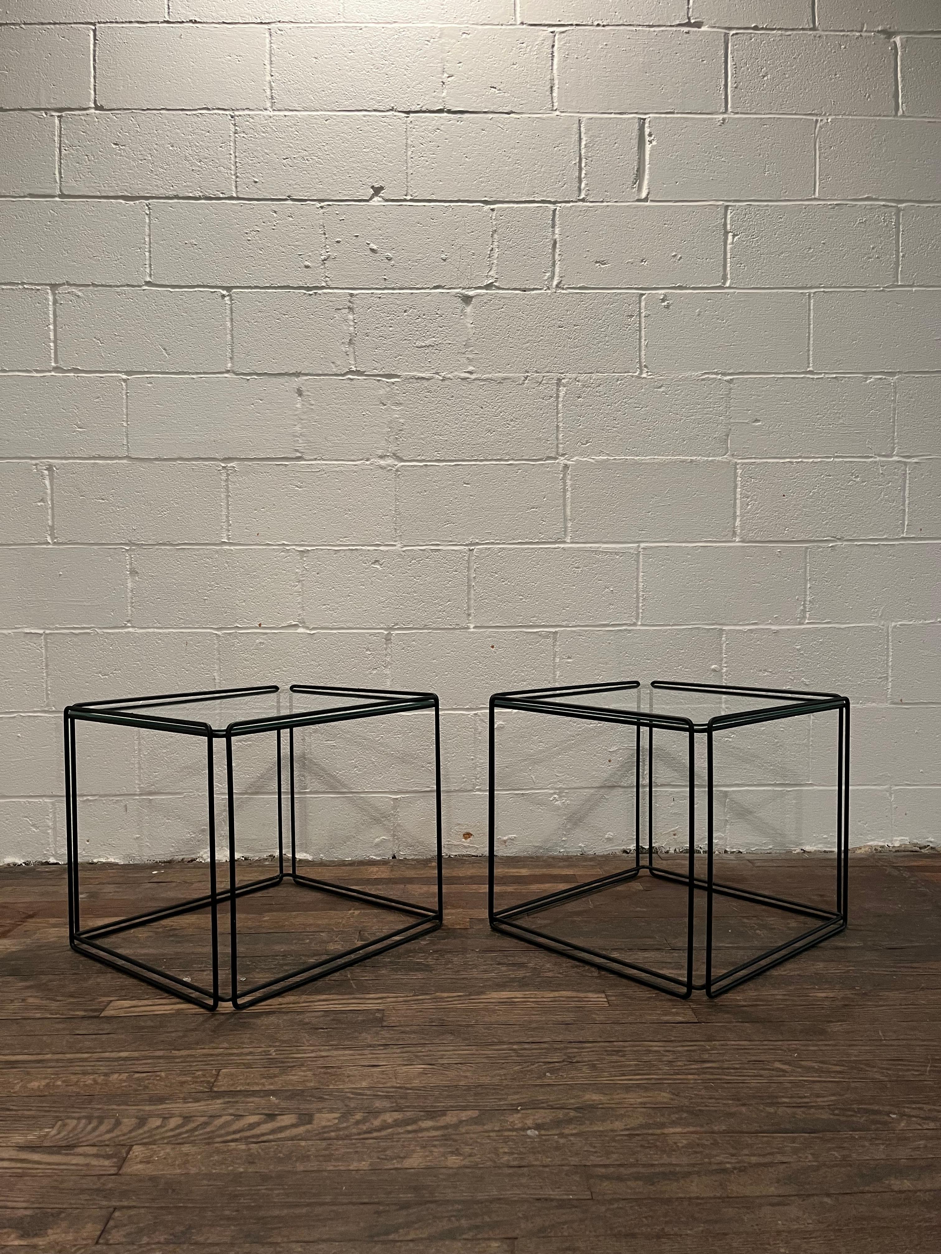Modern Pair of Isoceles Tables by Max Sauze For Sale