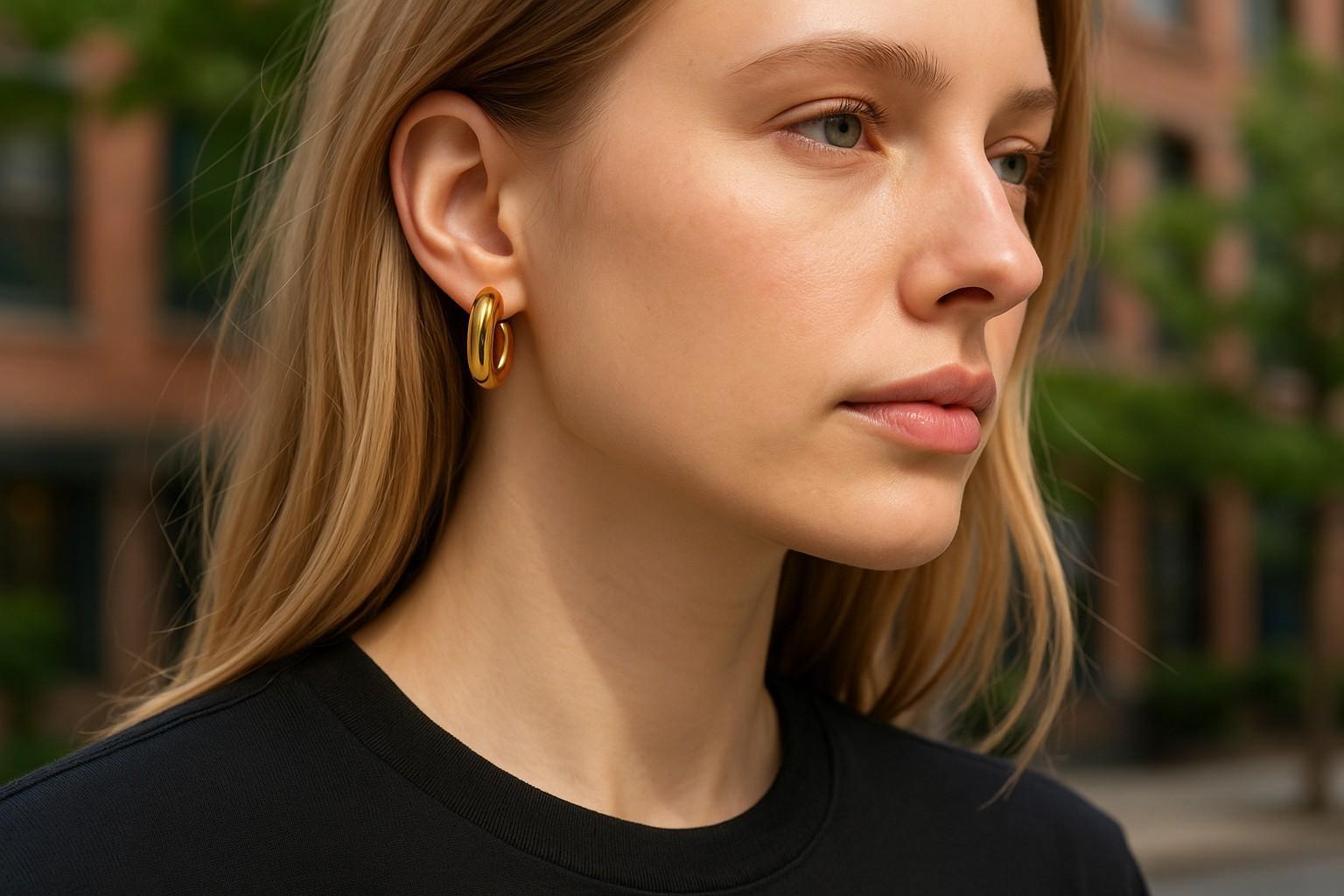 Eleva tu colección con estos pendientes de aro ovalados italianos de oro amarillo de 14 quilates, un accesorio esencial y sofisticado elaborado en lustroso oro amarillo de 14 quilates. Diseñados con una silueta ovalada clásica, estos aros miden