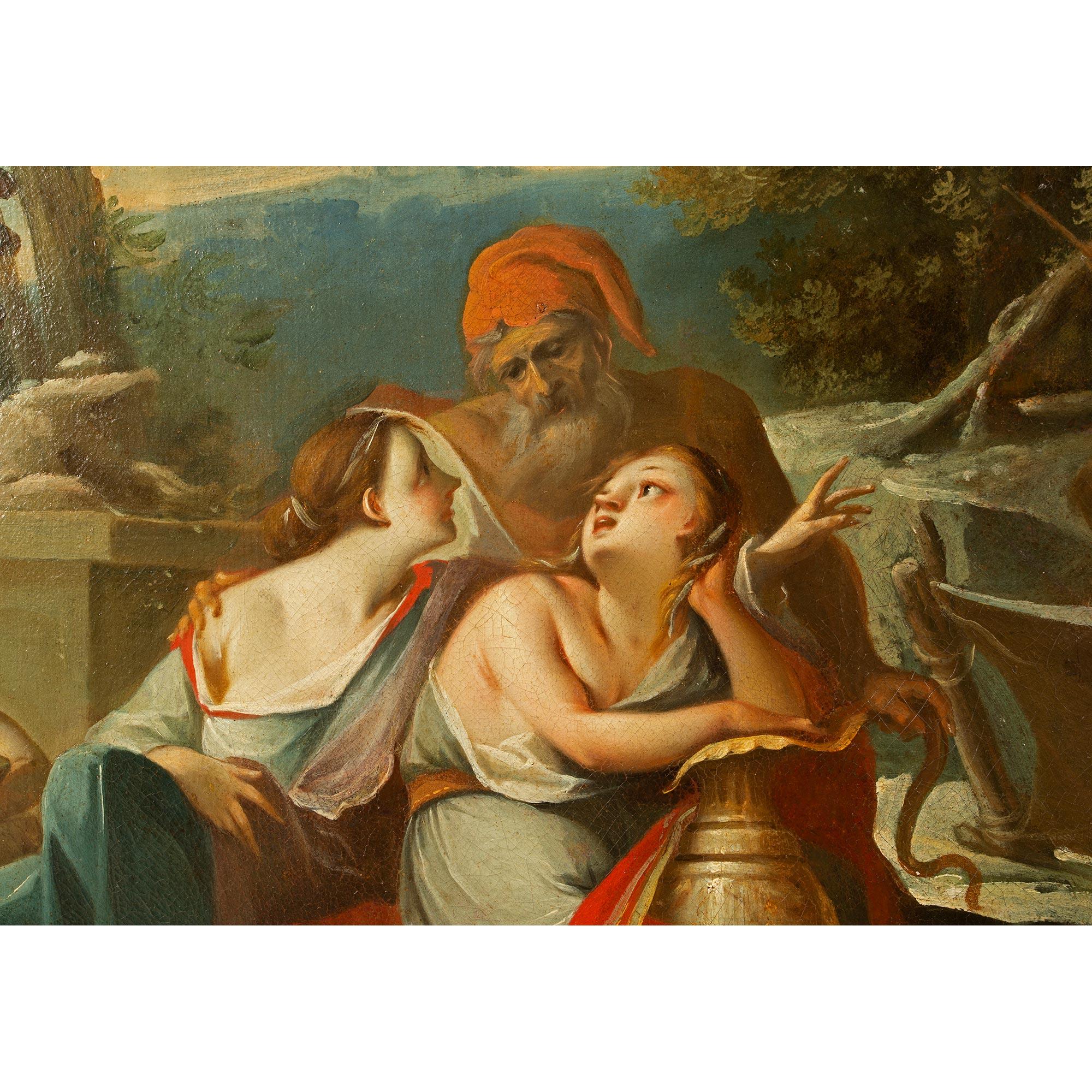 Pareja de óleos sobre lienzo italianos del siglo XVII de Antonio Travi Italiano en venta