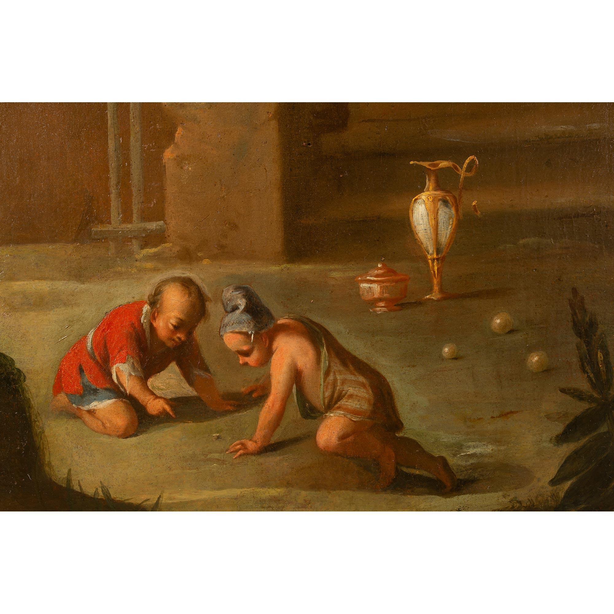 Pareja de óleos sobre lienzo italianos del siglo XVII de Antonio Travi Lienzo en venta