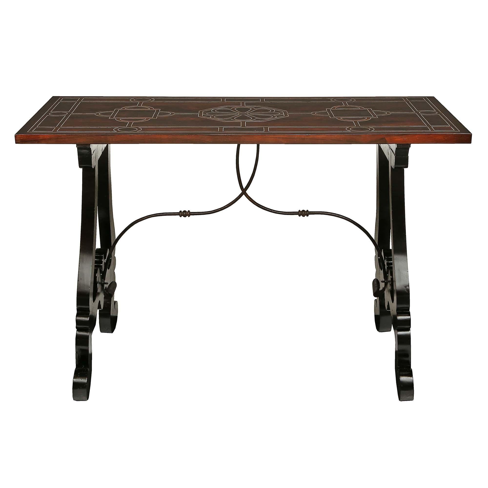Ebonized Pair of Italian 17th Century Trestle Tables from Florence For Sale