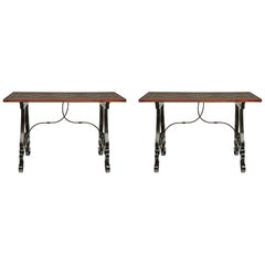 Antique Pair of Italian 17th Century Trestle Tables from Florence
