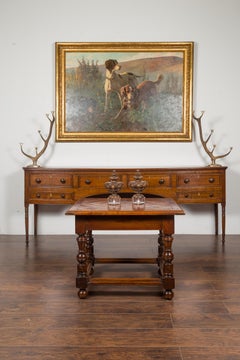 Paar italienische Walnussholzfragmente aus den 1800er Jahren, vorne geschnitzt, mit Lucite-Sockeln