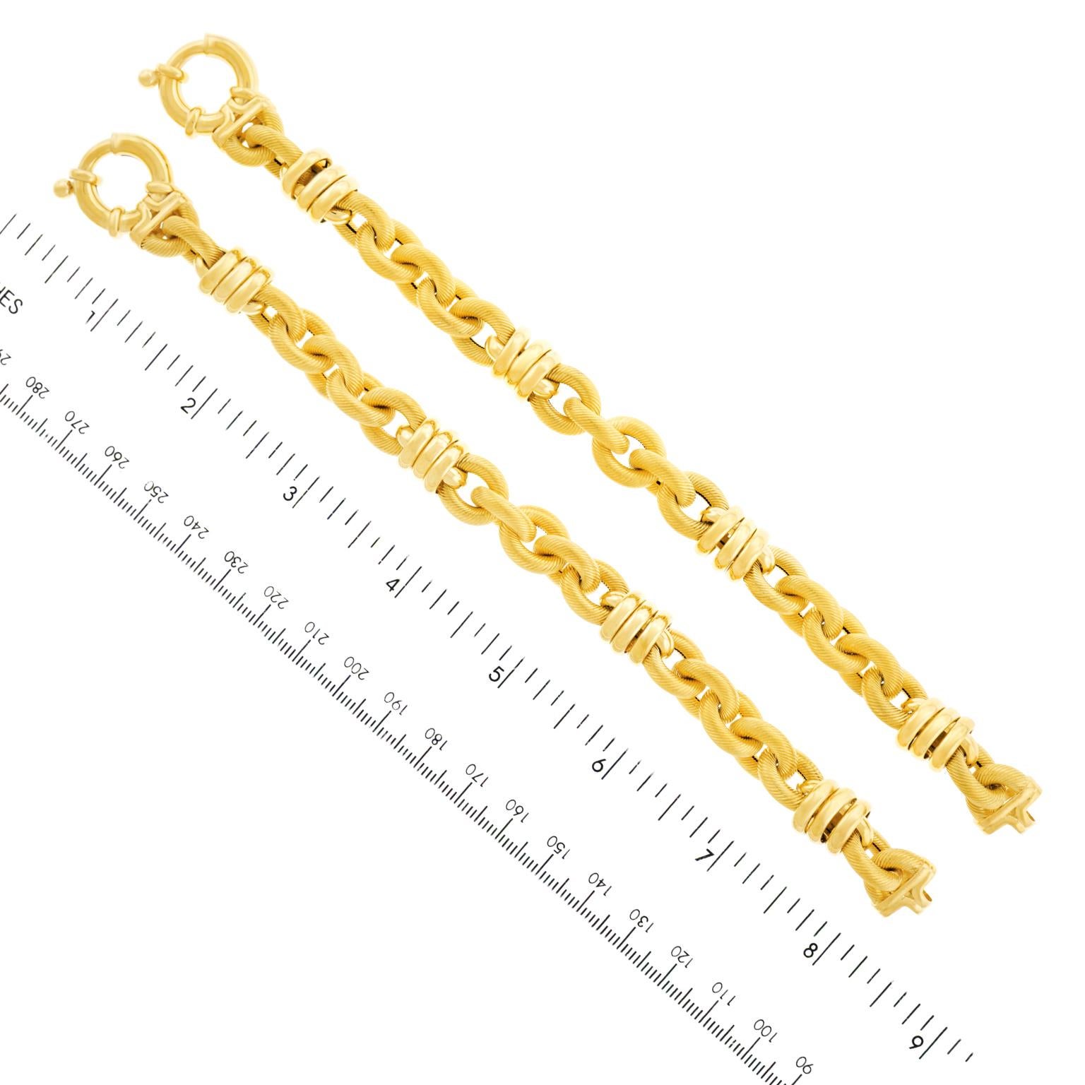 Pair of Italian 18 Karat Gold Bracelets 1