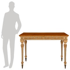 Pair Of Italian 18th c. Louis XVI St. Patinated Wood Milanese Consoles