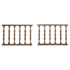 Paire de panneaux de balustrade italiens du 18ème siècle