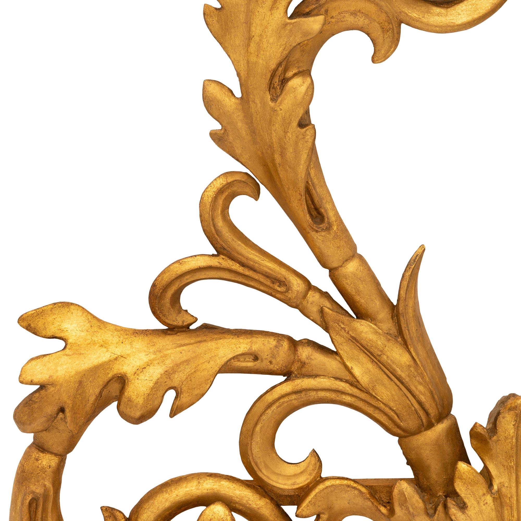 18th Century and Earlier Pair Of Italian 18th Century Baroque St. Giltwood Wall Decor For Sale
