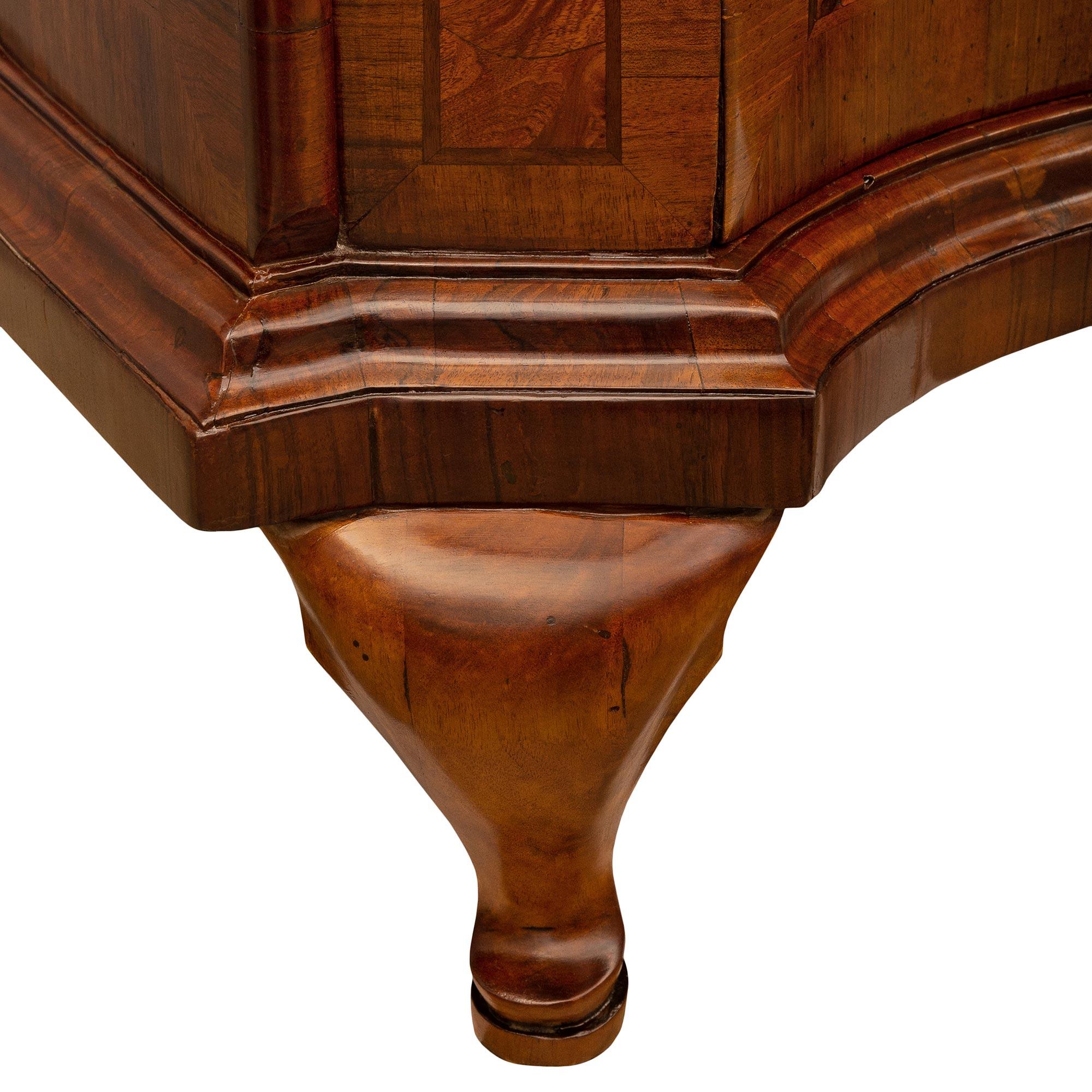 Pair of Italian 18th Century Baroque St. Walnut, Burl Walnut and Bronze Commodes For Sale 5