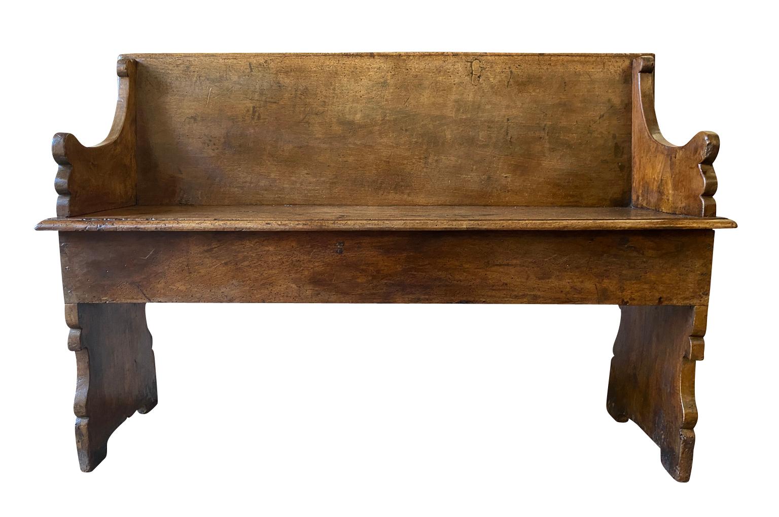 Pair of Italian 18th Century Benches For Sale 8