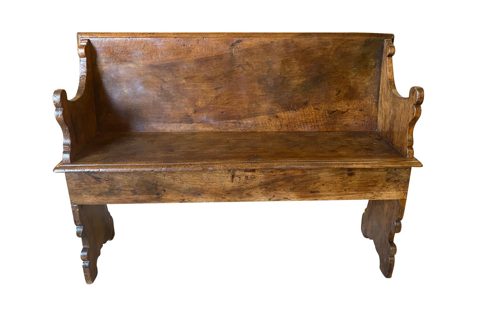 18th Century and Earlier Pair of Italian 18th Century Benches For Sale